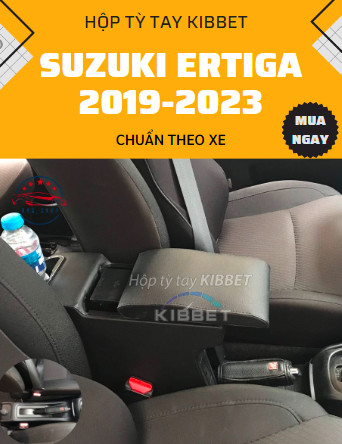 Hộp tỳ tay Kibbet lắp cho xe Suzuki Ertiga 2019 2020 2021 2022 2023  - Hàng theo xe - Không khoan bắt vít - không dùng băng  keo - Không dùng cho các xe như: Attrage, i10, Livina,...