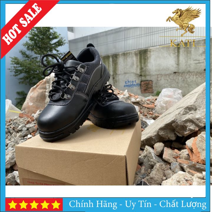 Giày bảo hộ lao động mam kt 027 xanh đen👌👌rẻ sập sàn👌👌chống thấm nước, chống đinh, trơn trượt - giày công trình, nhà máy