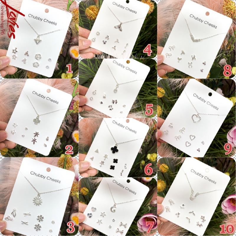 Set bộ bông tai và dây chuyền mẫu mới