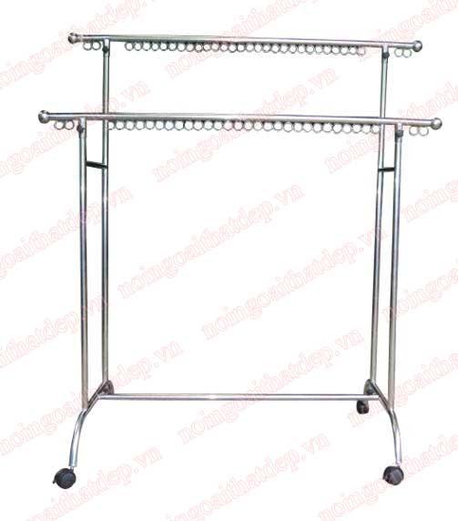 [HCM]SÀO PHƠI ĐỒ INOX  CÓ BÁNH XE CÓ KHOEN