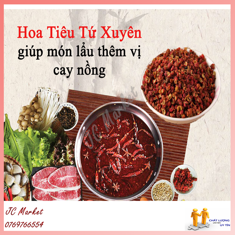 [HCM]100g Hạt Xuyên Tiêu Tứ Xuyên Cay Tê Hoa Tiêu (Lẩu Tứ Xuyên)