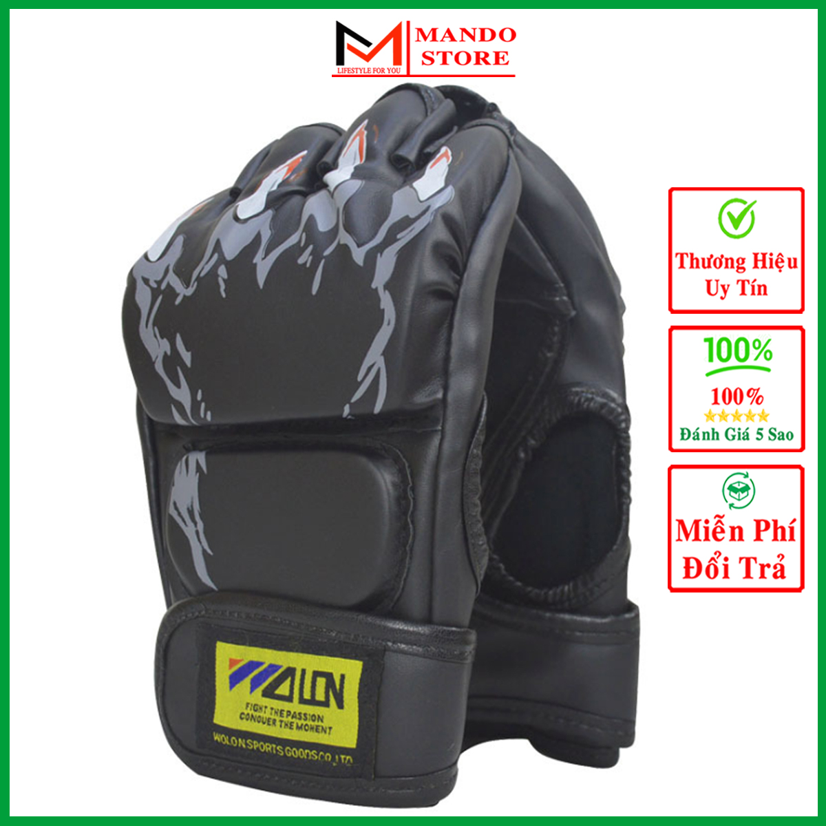 Găng Tay MMA Nhãn Hiệu Wolon, Găng Bao Tay Đấm Bốc, Boxing Cho Người Lớn