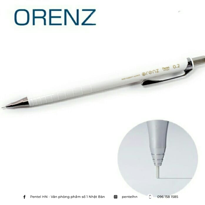 Bút chì kim bấm tự động pentel orenz | tự đẩy ruột chì hạn chế gãy ngòi tắc ngòi | ngòi 0.2/0.3/0.5/0.7mm