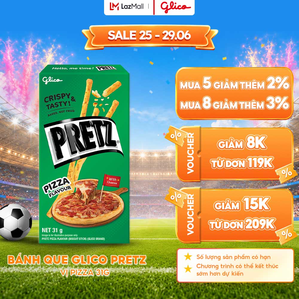 Hộp Lẻ - Bánh Snack Que Pretz Vị Pizza 31G