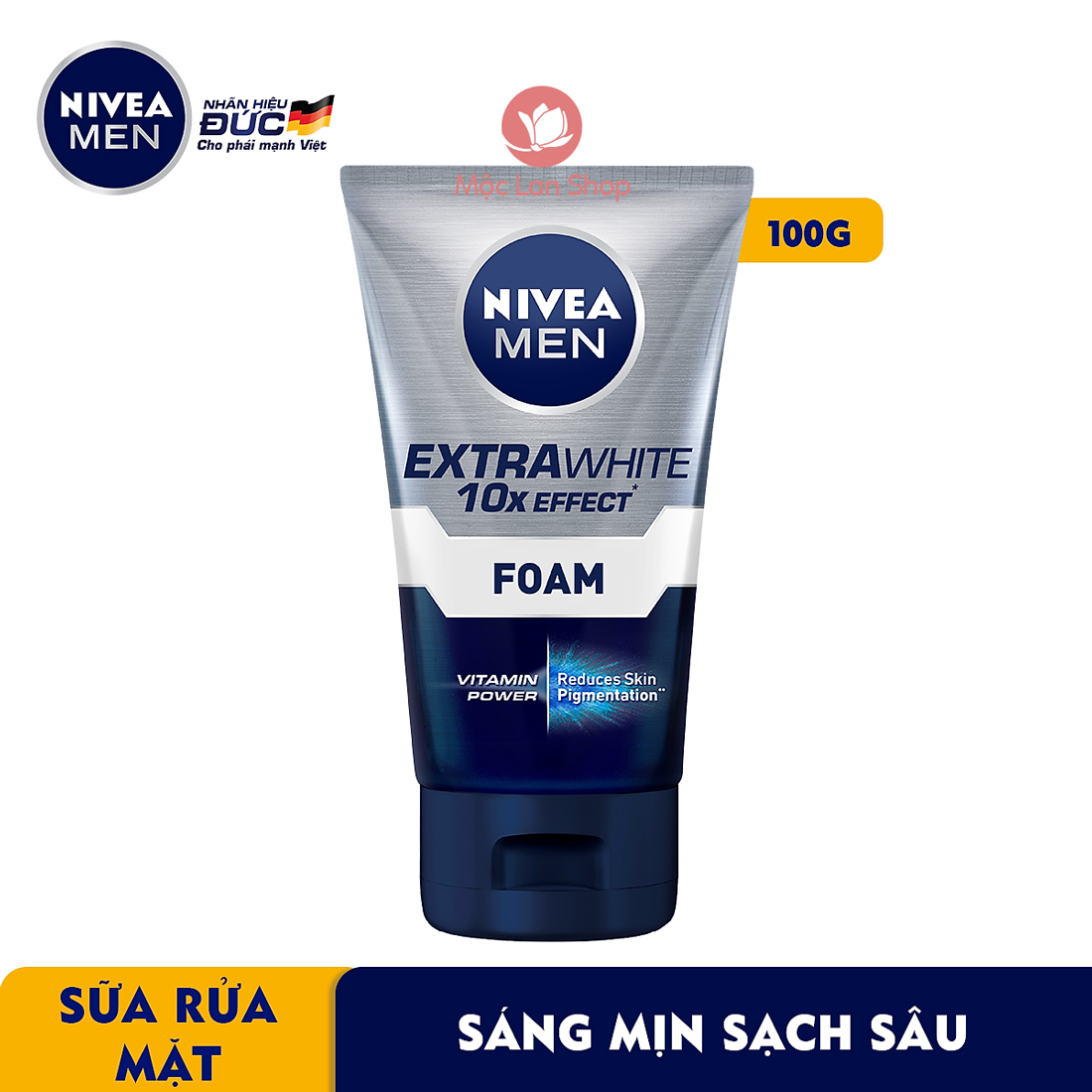 Sữa rửa mặt cho nam Nivea Men sáng da và sạch sâu 10 trong 1 (100g) - 88836 - Mỹ phẩm Mộc Lan