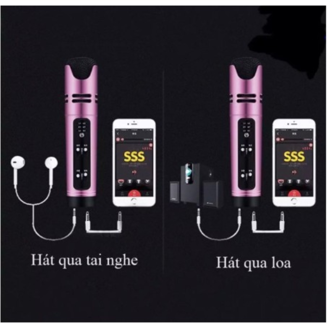 Micro C16 Bluetooth Hát Karaoke Livestream 3in1