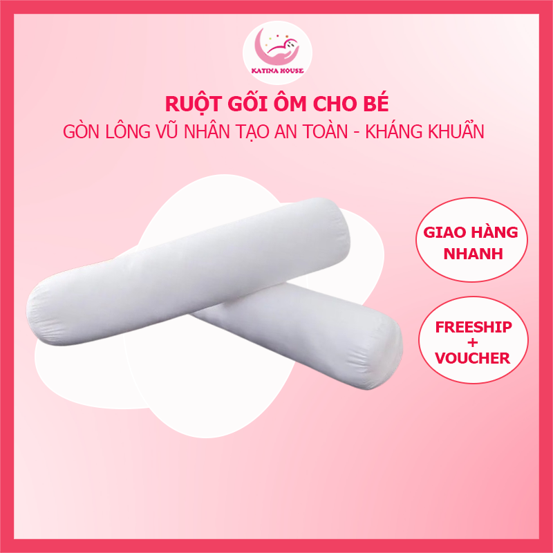 Ruột gối ôm cho bé gòn lông vũ nhân tạo loại 1 mềm mịn, siêu êm