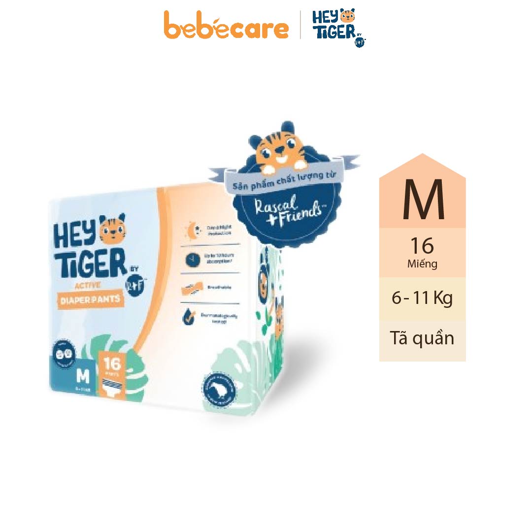 Tã quần hey tiger size m 16 miếng