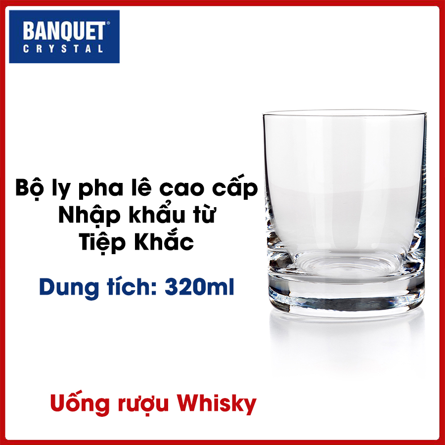Bộ ly pha lê Desgustation dùng uống Whisky dung tích 320ml