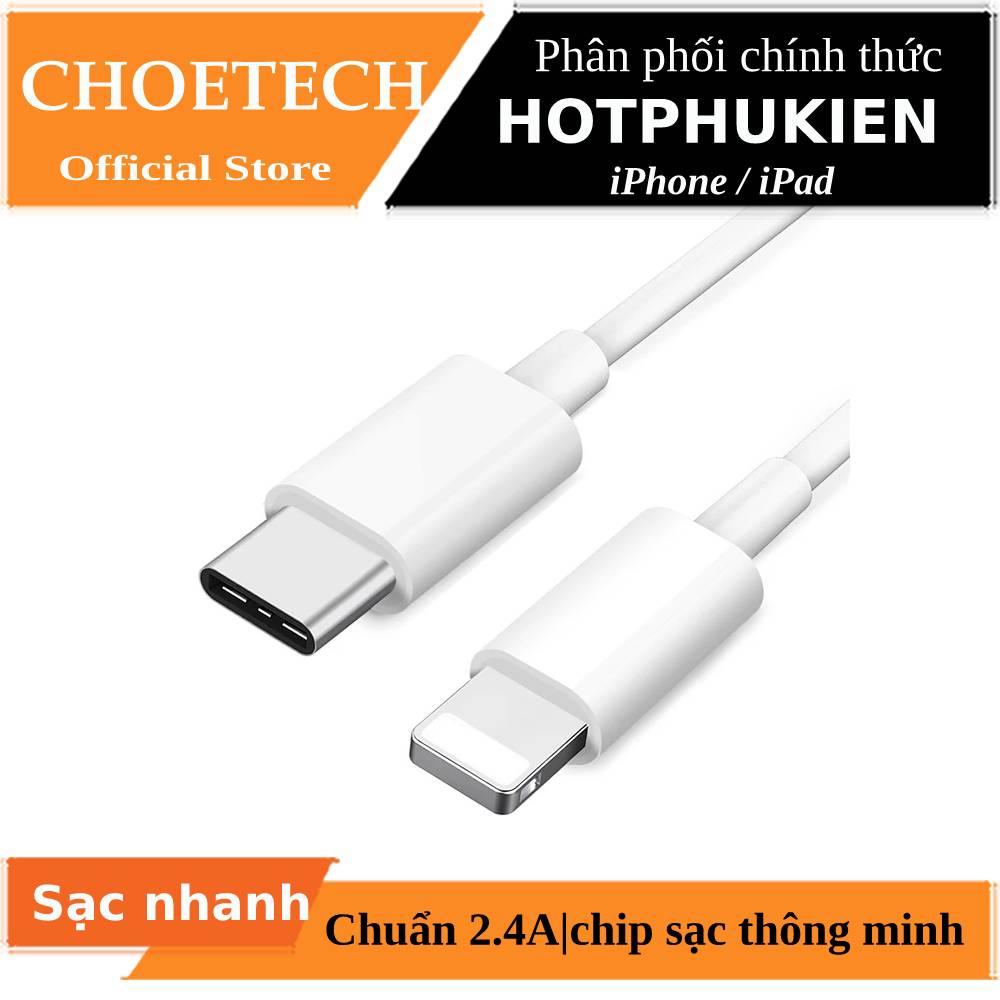 Dây cáp sạc nhanh 18w pd type-c ra lightning dài 100cm hiệu choetech s-mt009l cho iphone / ipad - phân phối bởi hotphukien