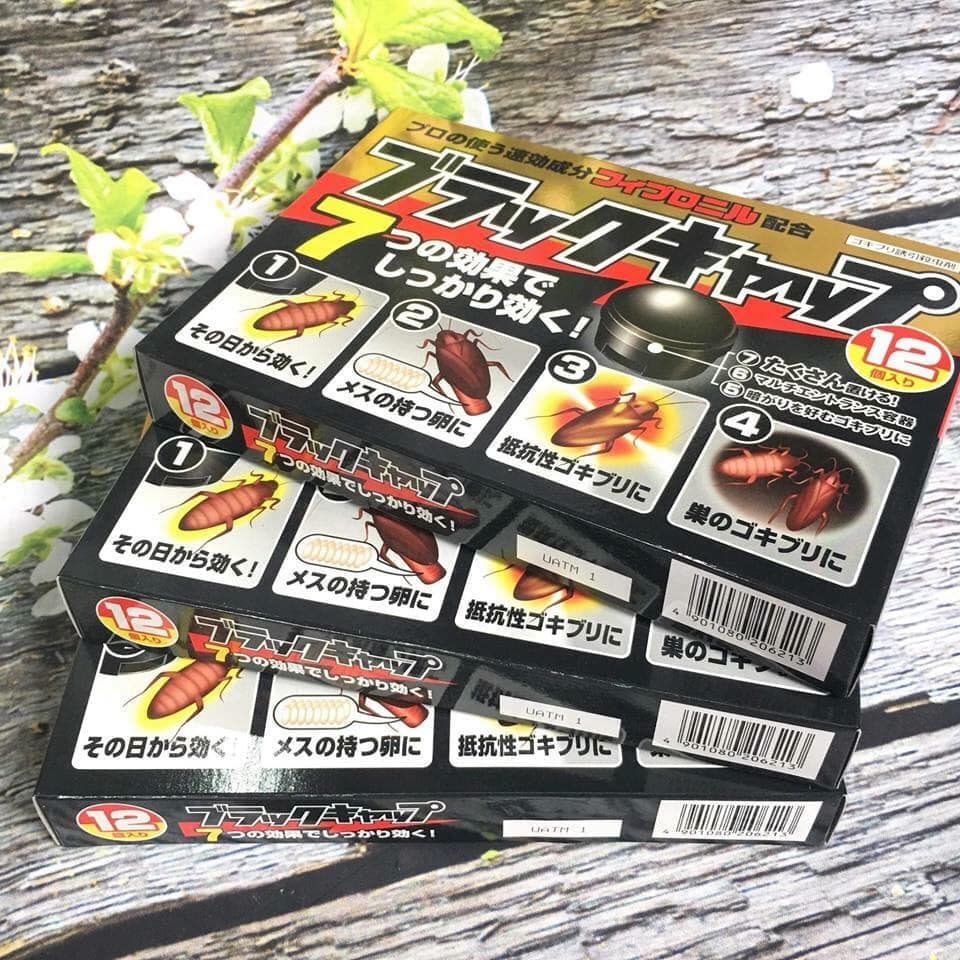Hộp 12 viên diệt gián nhật bản,hộp diệt dán - thuốc diệt gián nhật bản hộp 12 viên - thuốc diệt gián của nhật ko có mùi độc hại - hộp 12 viên diệt gián nhật bản - thuốc diệt gián an toàn thân thiệt với môi trường
