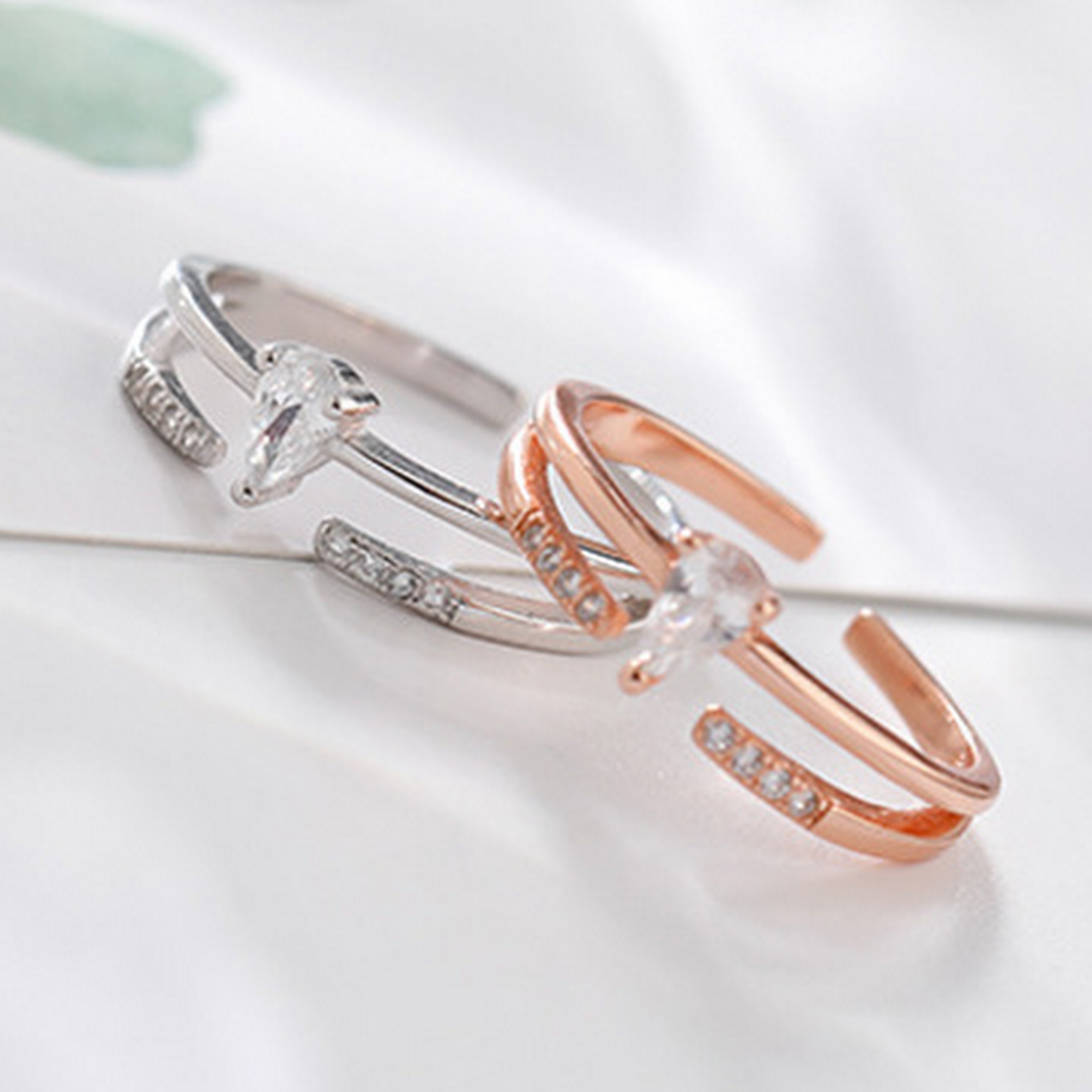 Nhẫn Bạc Nữ | Nhẫn Bạc Hình Giọt Nước Xinh Xắn Cá Tính Cho Nữ, Nhẫn bạc phong cách hàn quốc dễ thương