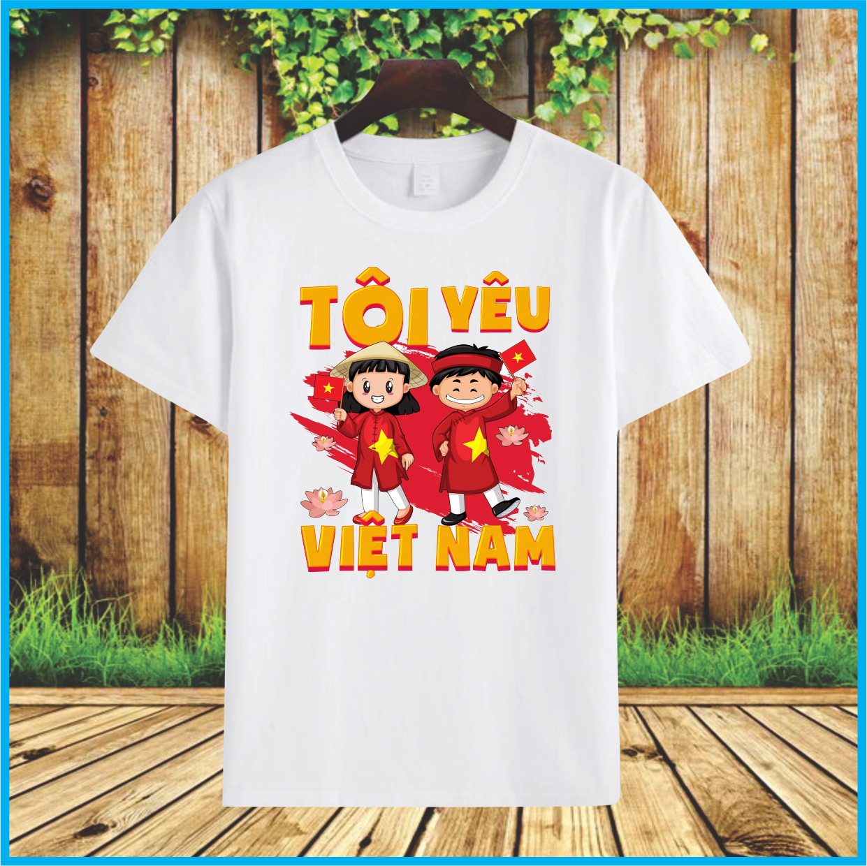 Áo thun nam nữ du lịch Việt Nam, mẫu áo tình yêu Việt Nam chibi dễ thương