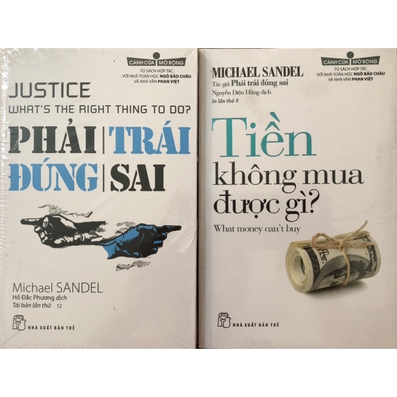 Combo 2 cuốn: phải trái đúng sai + tiền không mua được gì?
