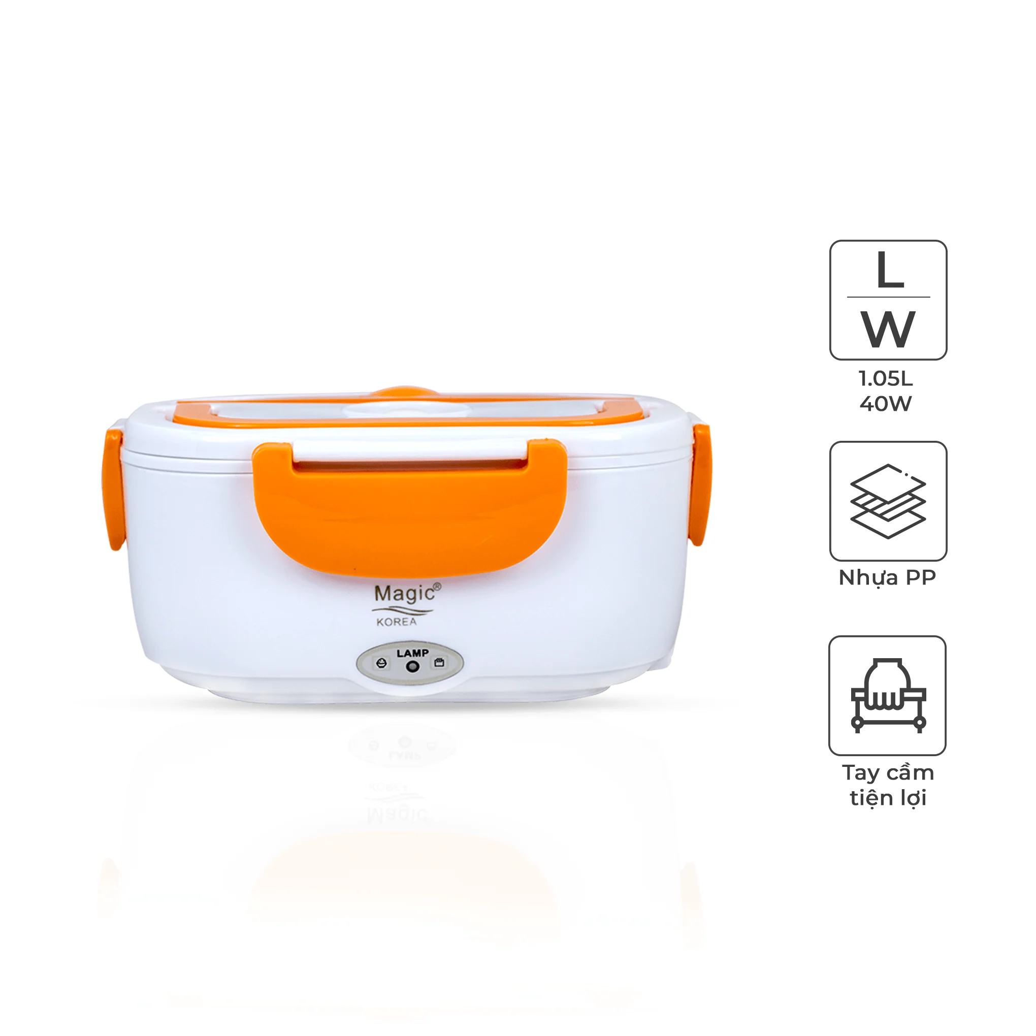Hộp cơm điện hâm nóng đa năng magic a-03 dung tích 1.05l-công suất 40w