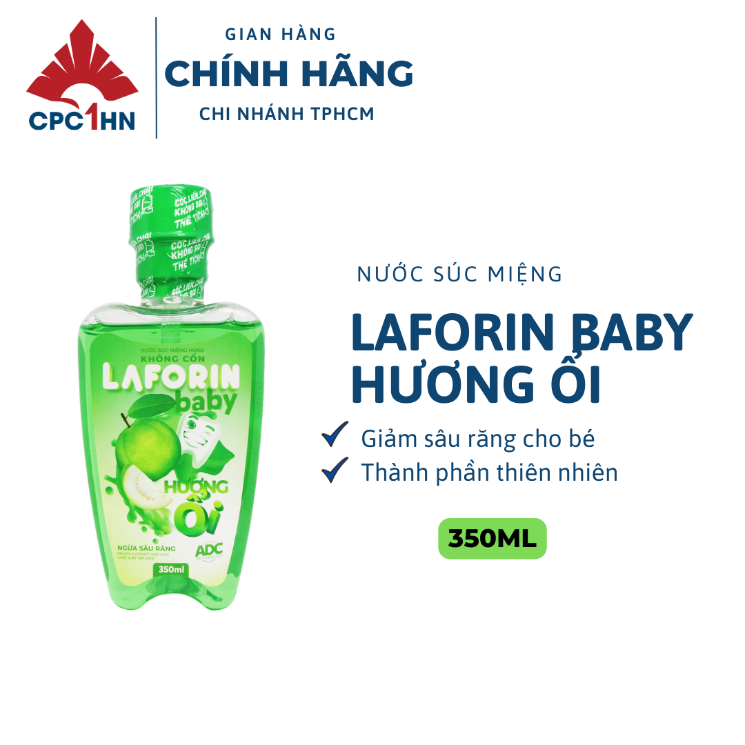 Nước Súc Miệng LAFORIN Baby Hương Ổi Mới - Răng Bé Khỏe, Mẹ An Tâm  Chai