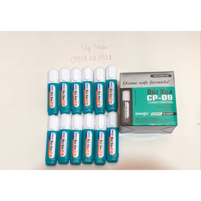 Hộp 12 bút xoá cp-09