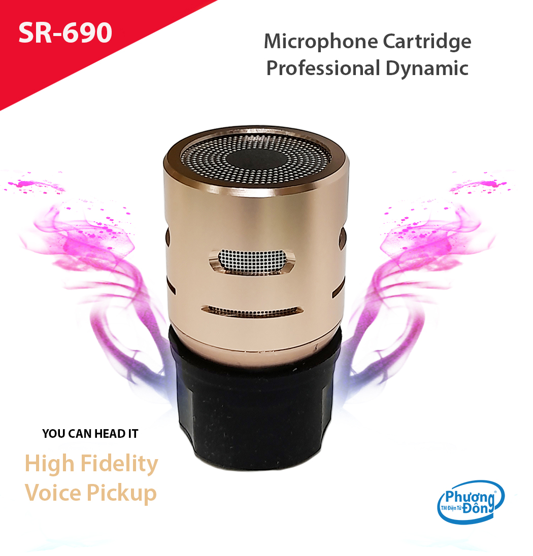 Củ Mic SR-690 Đầu lõi mic có độ trung thực cao, âm sắc, rất tươi sáng thay thế cho micro