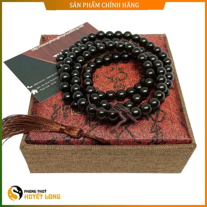 Chuỗi vòng gỗ mun sừng 8ly - vòng tay phong thủy