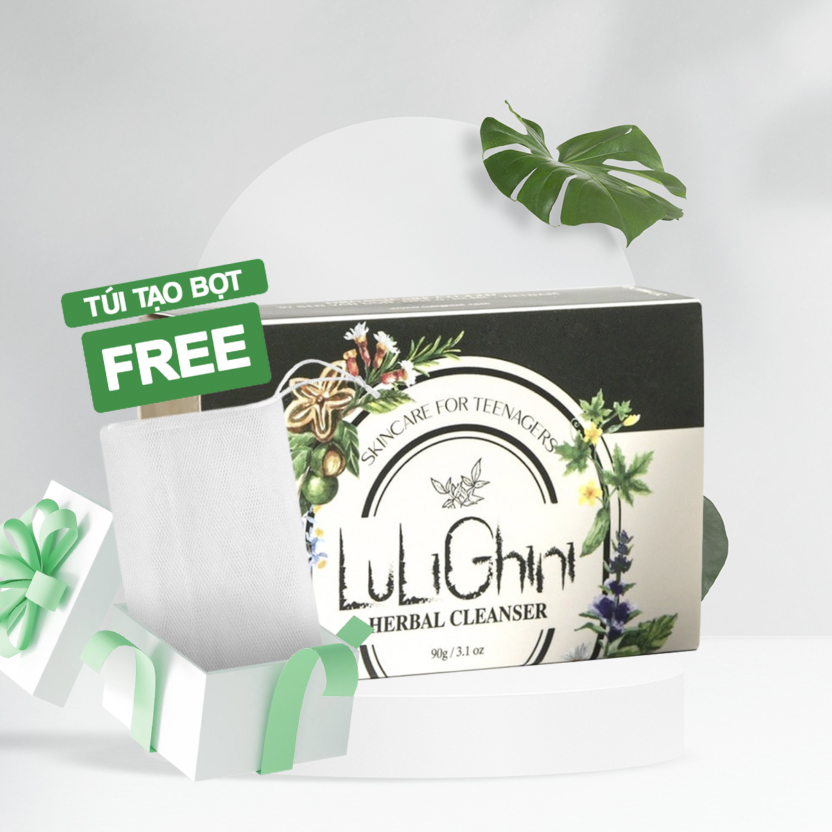 Herbal Cleanser Lulighini - Xà bông rửa mặt thảo dược