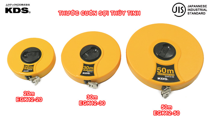 Thước cuộn sợi thủy tinh Nhật Bản hệ Meter KDS