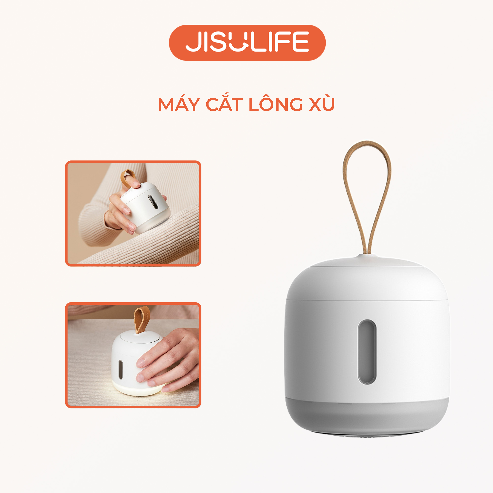 Máy cắt lông xù quần áo 3 lưỡi kiêm đèn ngủ LED tiện dụng Jisulife LR01 – Máy cắt len xù, xơ vải, xơ bông thừa trên áo sạch đẹp nhanh chóng