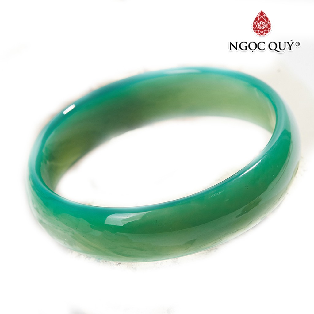 Vòng Tay Mã Não Xanh Bản Mỏng - Ngọc Quý