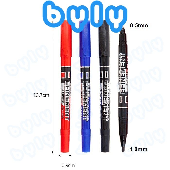 Bút lông dầu cây nhỏ hai đầu baoke | mp220 - byly store có giao hoả tốc