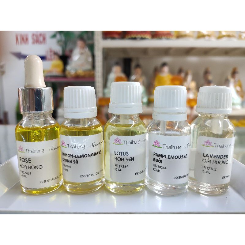Tinh dầu thái hưng 15ml nhập khẩu pháp, tinh dầu chanh sả, lavender, bưởi...