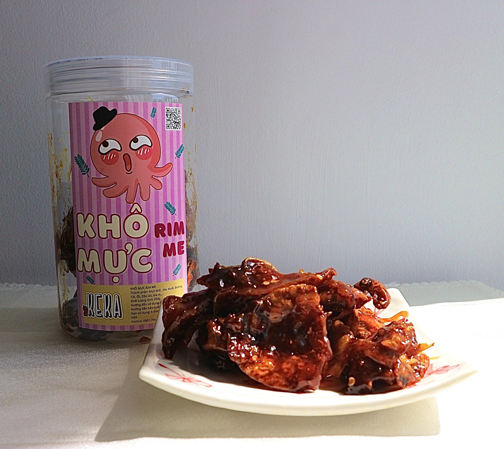 Mực rim me keka 250g, ăn vặt đà nẵng