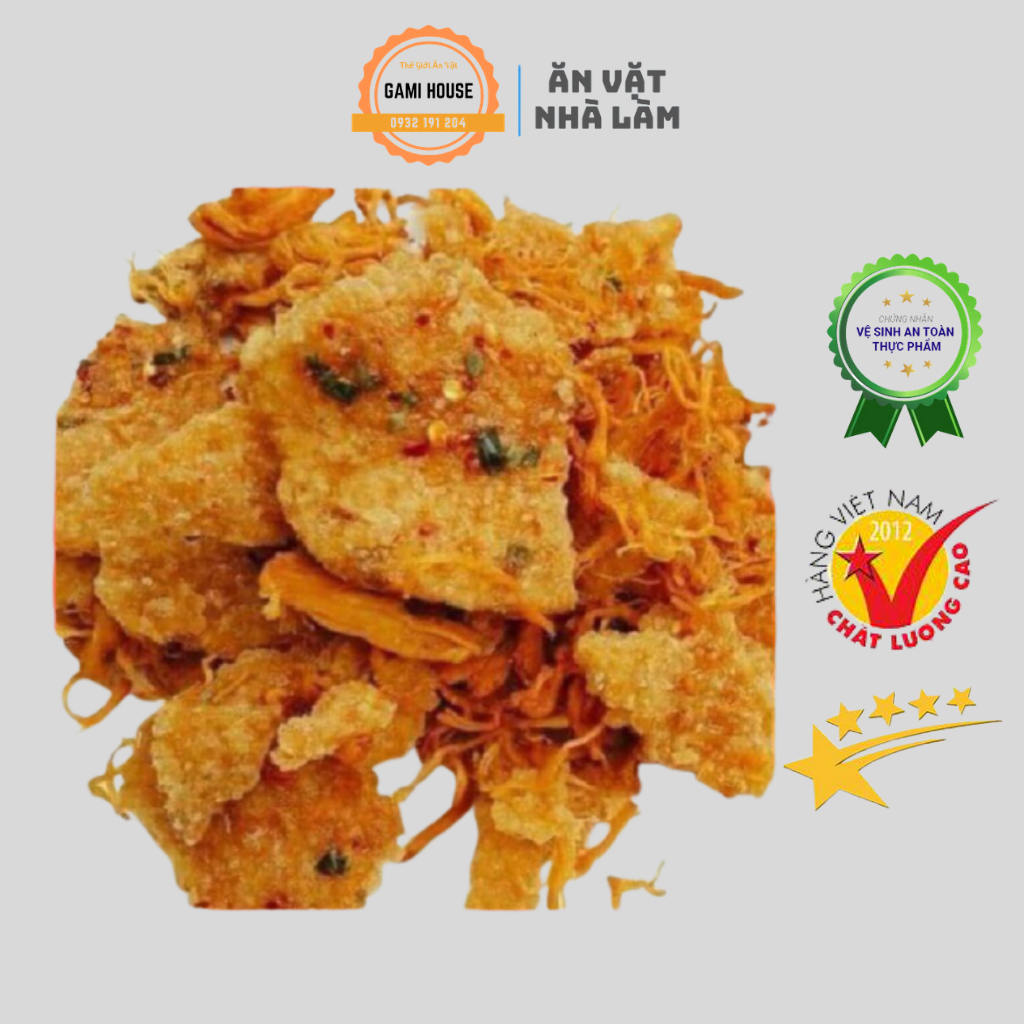 Cơm cháy chiên nước mắm lắc khô gà giòn rụm nhà làm ngon đặc biệt hũ 300g- đồ ăn vặt nhà làm