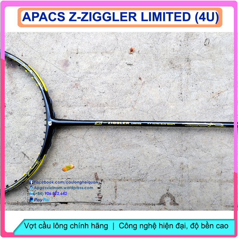 [HCM]Vợt cầu lông Apacs Ziggler Limited - 4U - Thân siêu nhỏ đánh siêu đã