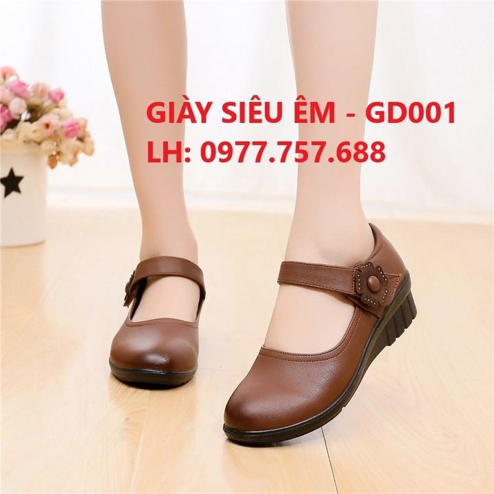 Giày đi bộ giày nữ 3p cho người trung niên ngoại cỡ người mập
