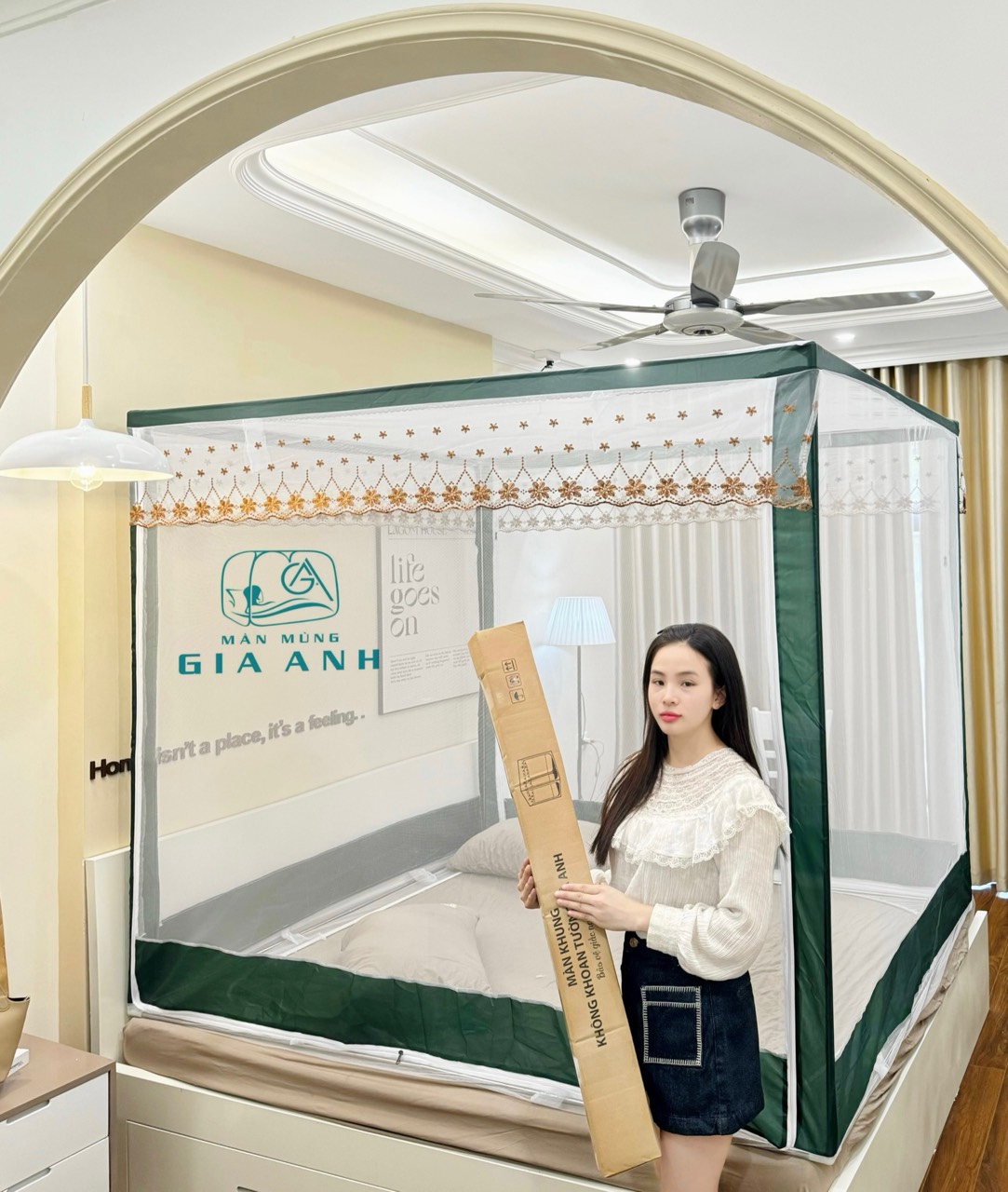 Màn Khung INOX không khoan tường - Mùng ngủ chống muỗi hiệu quả