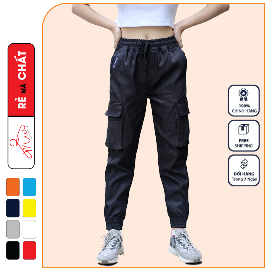 Quần jogger nữ Kaki Tuyết dãn Jogger ống bó 2 túi hông hàng VNXK kiểu thể thao MAC boutique