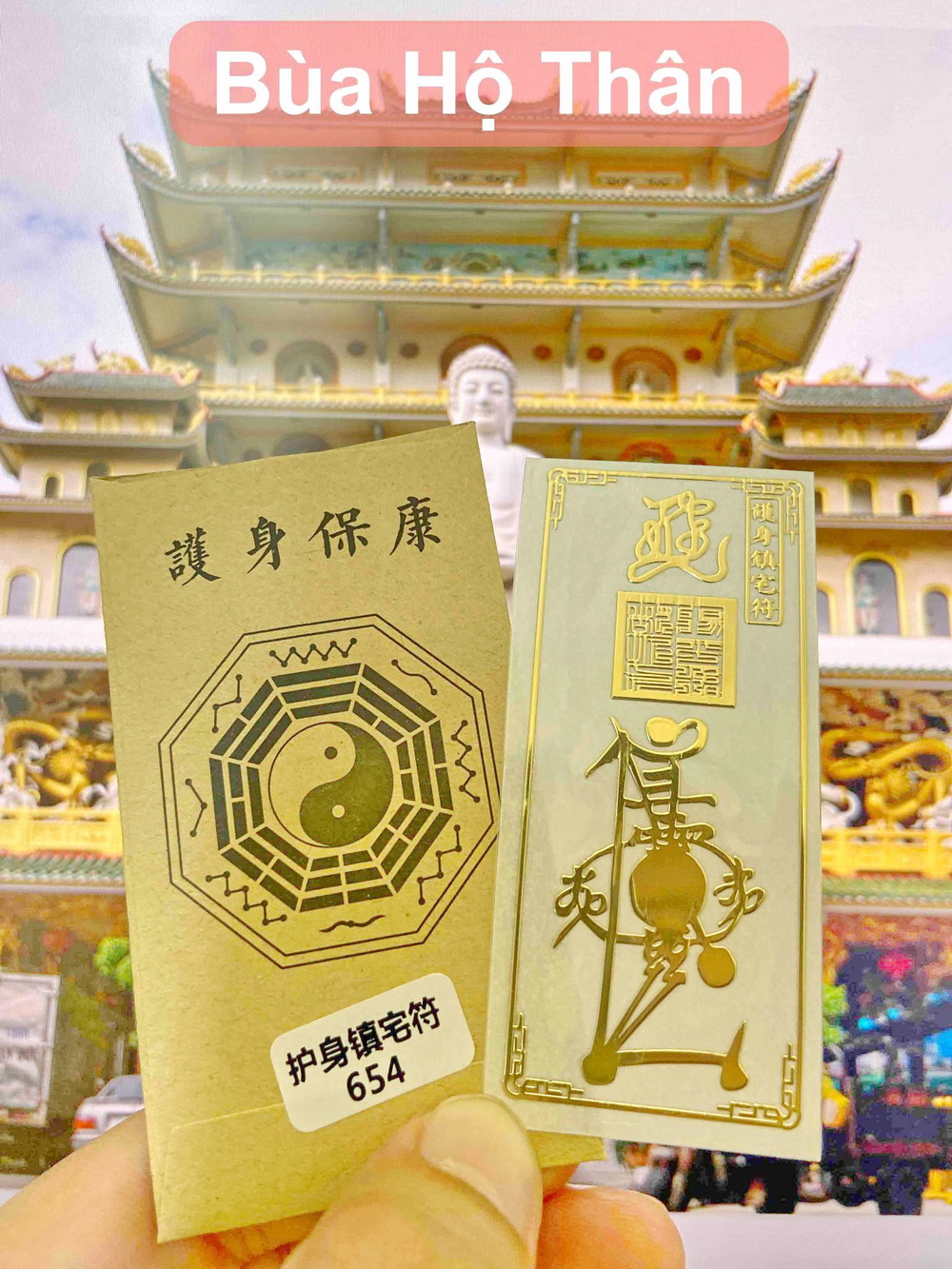 Linh phù BÙA HỘ THÂN,bảo vệ cho chủ nhân thoát khỏi những trù ếm, khó khăn, mang đến bình an , may mắn