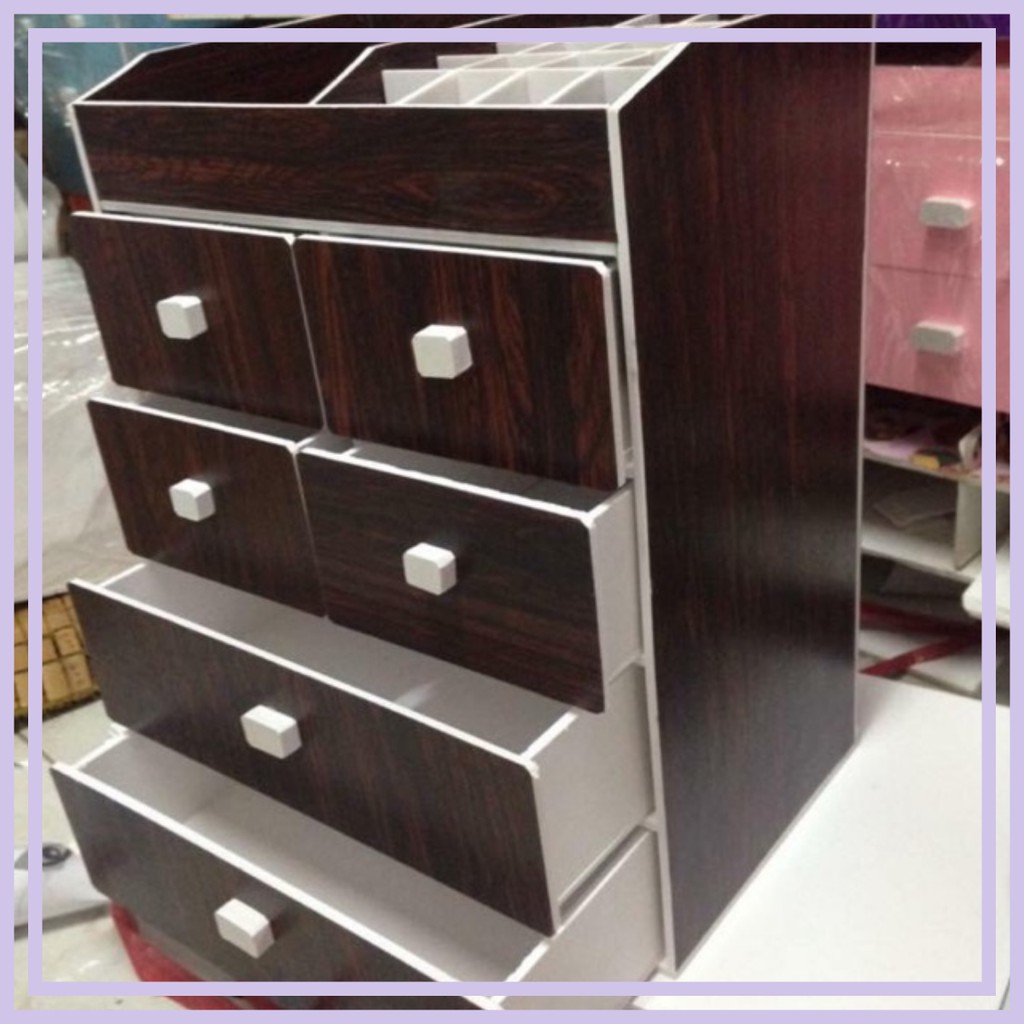 Kệ đựng mỹ phẩm 5 tầng màu gỗ khay son chất lượng
