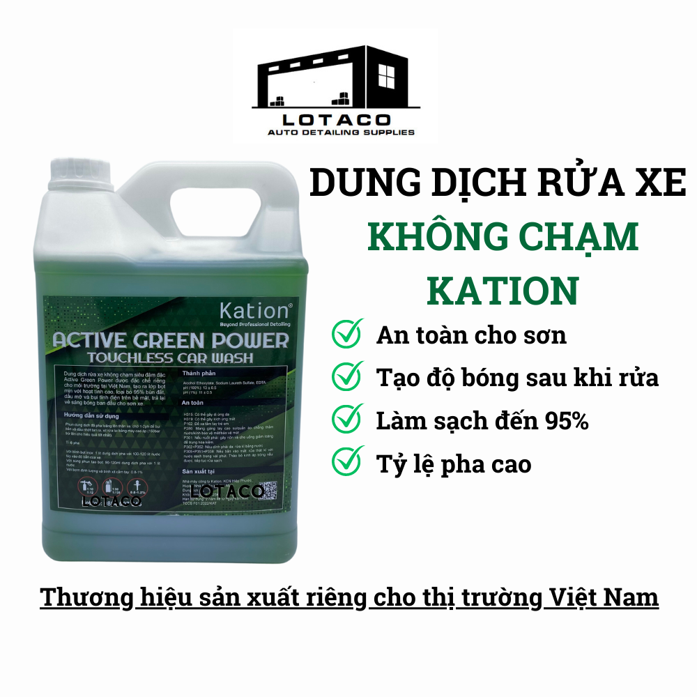 Dung dịch rửa xe không chạm Kation - can 5L