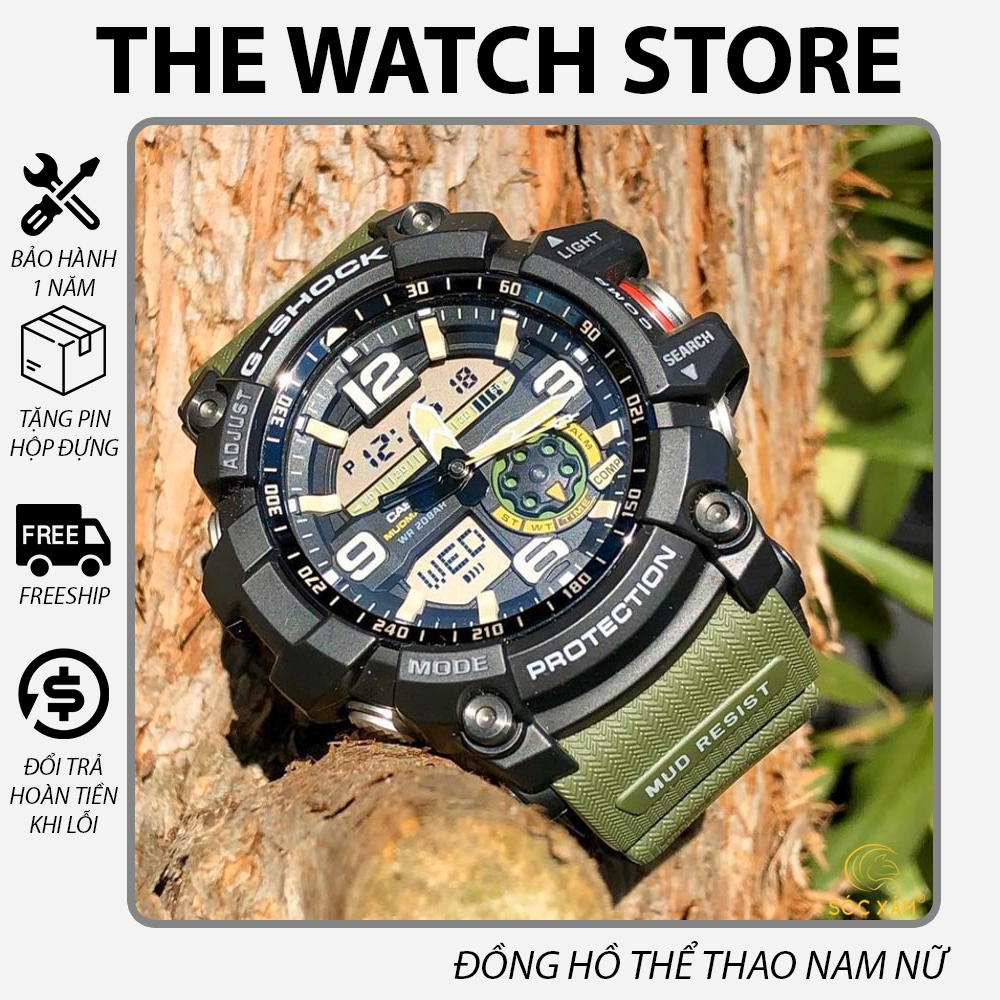 Đồng hồ nam G-Shock GG-1000 Xanh Bộ Đội thể thao nam nữ, Chống nước 200M,Tặng kèm pin dự phòng, Bảo hành 12 tháng