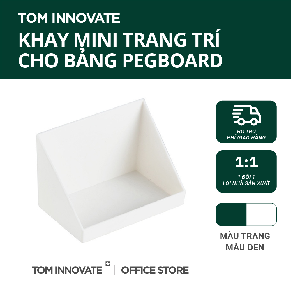 Phụ kiện pegboard - Khay nhựa mini chứa phụ kiện và trang trí cho bảng cài pegboard - Tom Innovate