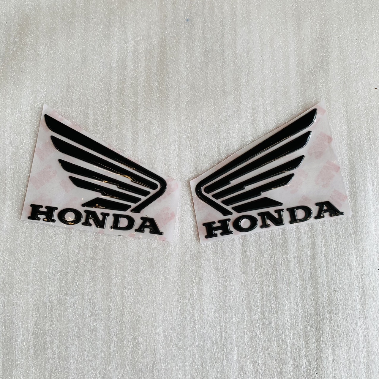 Bộ tem nổi cánh chim Honda dẻo màu đen