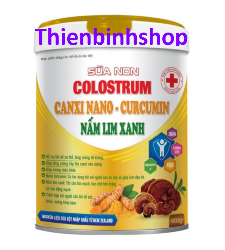 [900gr, Date 2026] Sữa non Colostrum- Canxi nano- Curcumin- Nấm Lim xanh