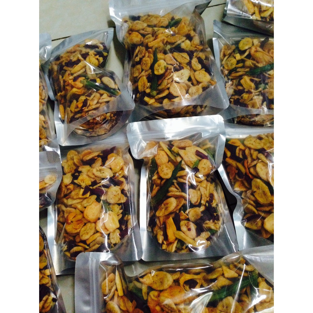 500g hoa quả sấy vỡ giòn ngon ăn liền