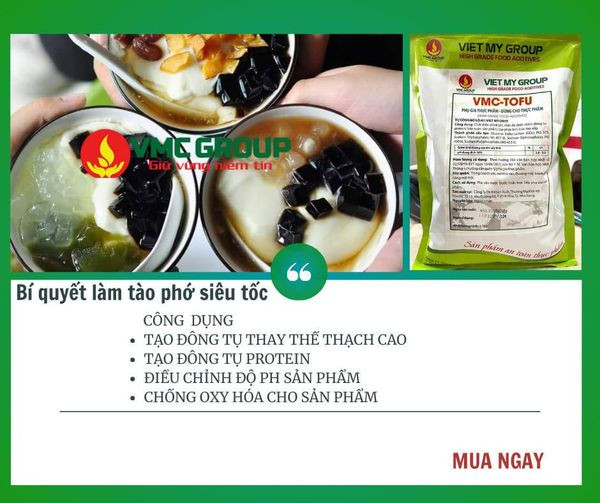 VMC TOFU 1KG - PHỤ GIA LÀM ĐẬU HŨ NON, TÀO PHỚ