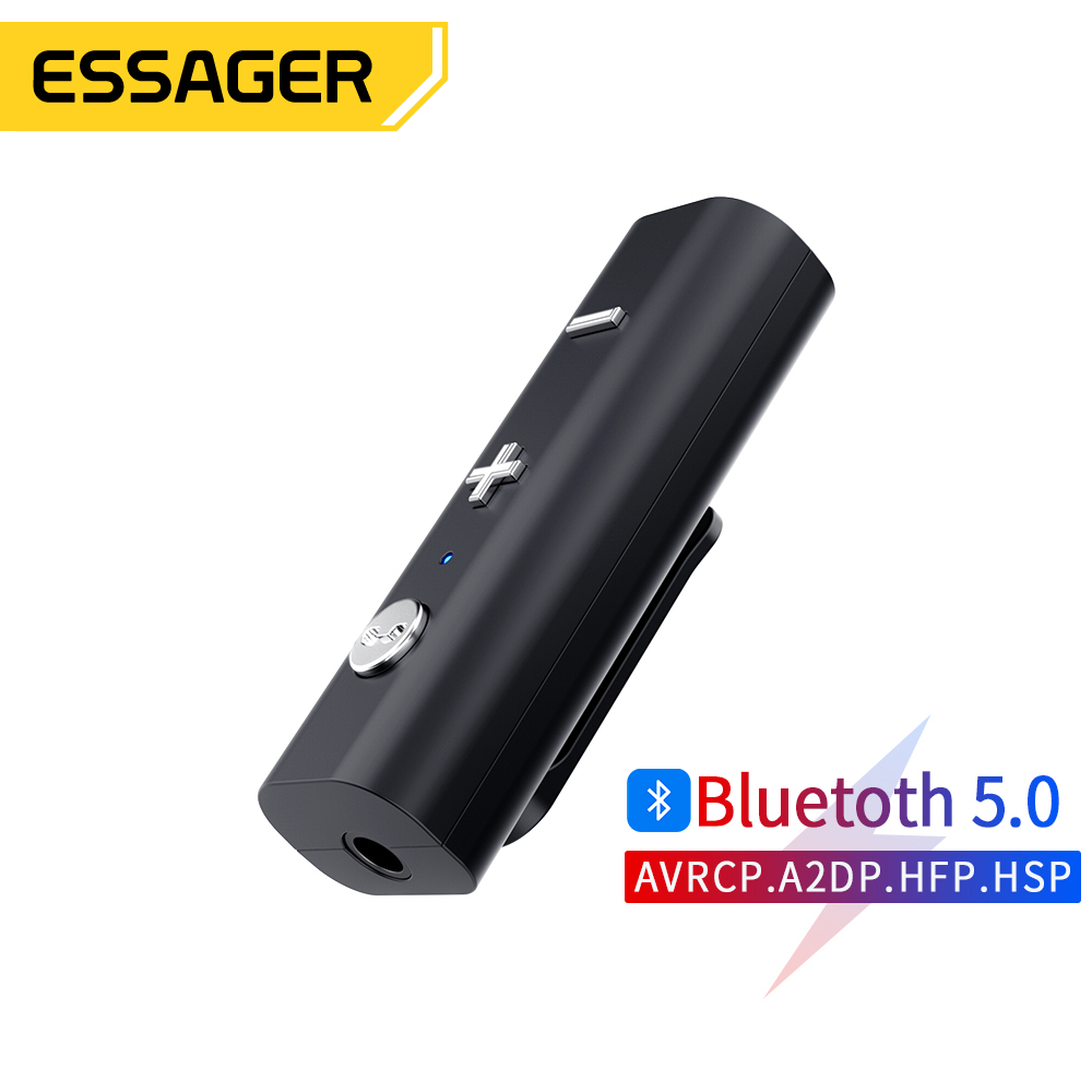 Bộ thu Essager Bluetooth 5.0 cho Tai nghe Jack 35mm Bộ chuyển đổi không dây Bluetooth Bộ phát âm thanh dành cho tai nghe