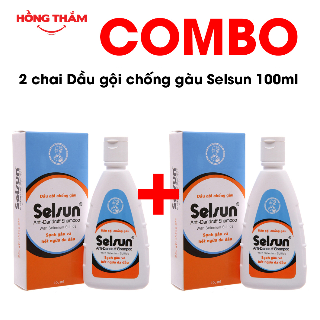 Combo 2 chai dầu gội chống gàu selsun 100ml - dg156