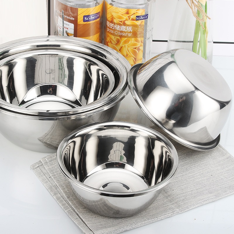 (Inox Dày Dặn) Có Đủ Size Lựa Chọn Thau Trộn Inox Cao Cấp 100% - Dày Dặn - Bóng - Đẹp - Độ Hoàn Thiện Cao