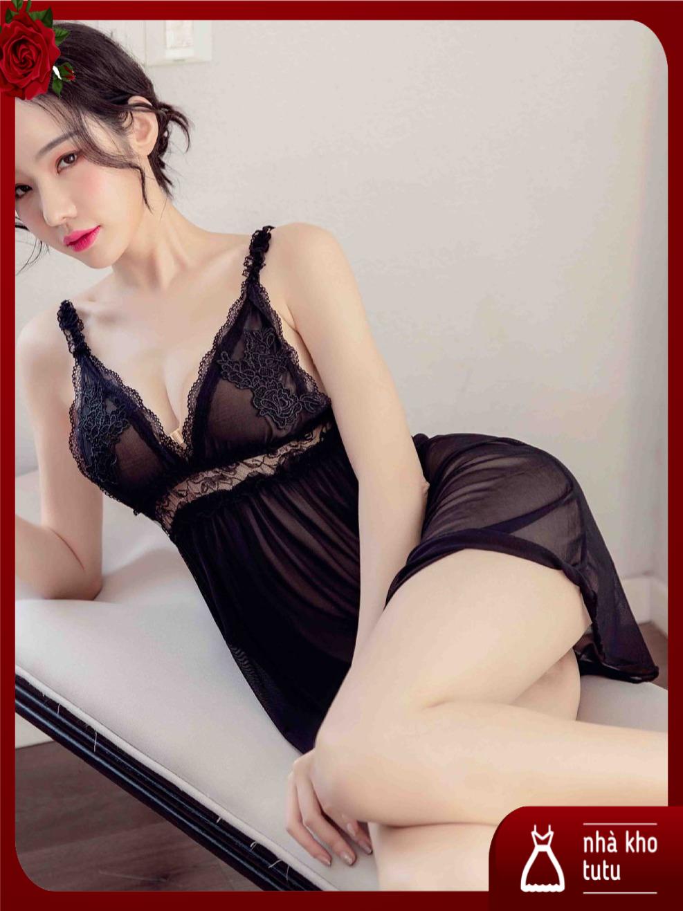 Đầm ngủ Voan xuyên thấu gợi cảm L021