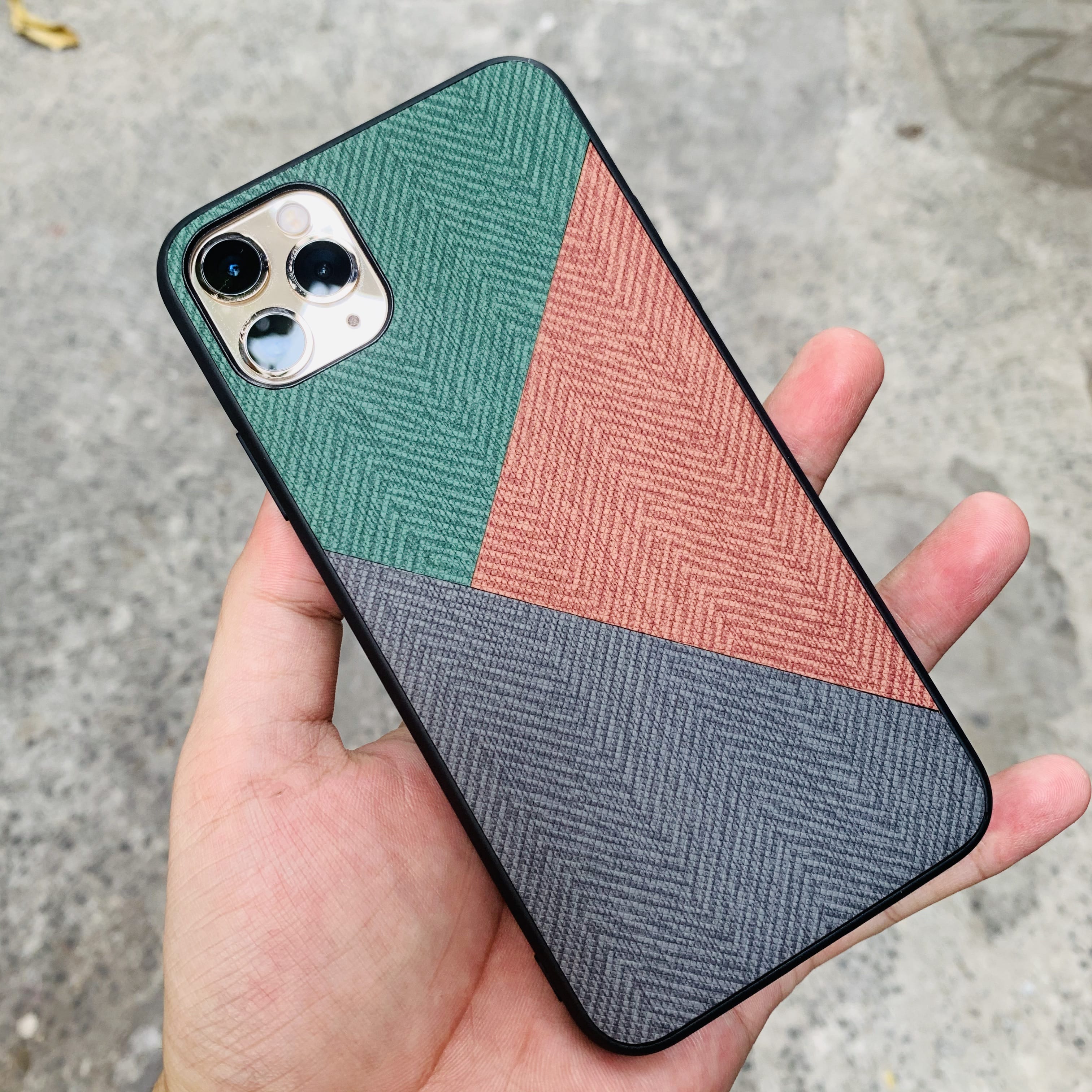 Ốp lưng iPhone 11 Pro Max Vân Vải Jean 3 Màu độc đáo hạn chế vân tay