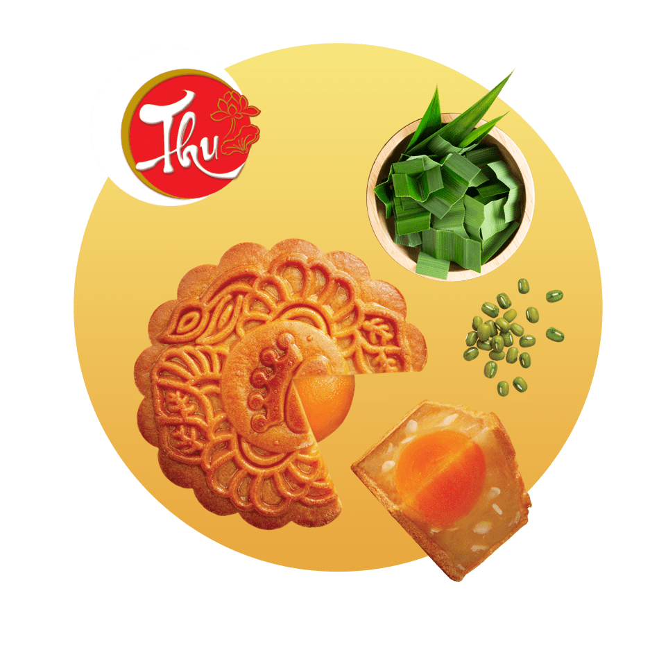 BÁNH TRUNG THU KINH ĐÔ - BÁNH NƯỚNG ĐẬU XANH LÁ DỨA 1 TRỨNG (150gr)